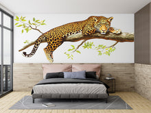 Load image into Gallery viewer, Leopard Wall Decal Jungle Wall Sticker Safari Animal Wall Art Big Cat Nursery Decor Kids Room Wall Decor, 230gm