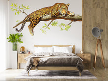 Load image into Gallery viewer, Leopard Wall Decal Jungle Wall Sticker Safari Animal Wall Art Big Cat Nursery Decor Kids Room Wall Decor, 230gm