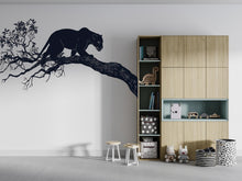 Load image into Gallery viewer, Black Panther Wall Decal Minimalist Wall Art Animal Wall Sticker Modern Jungle Wall Decor Living Room Wall Art, 233gm