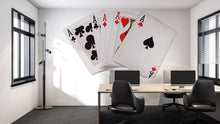Load image into Gallery viewer, Playing Cards Wall Decal Poker Wall Art Casino Wall Sticker Ace Cards Wall Decor Gambling Room Decor Game Room Wall Art, 235gm