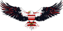 Load image into Gallery viewer, American Eagle Wall Decal, USA Flag Eagle Wall Sticker, Patriotic Wall Decor, Bald Eagle Wall Art, Large Independence Day Vinyl Decal, 244gm