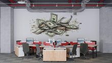 Load image into Gallery viewer, Money Wall Decal, Dollar Bills Wall Sticker, Cash Wall Art, Hustle Room Decor, Office Wall Decals, Motivation Art, Removable Vinyl, 245gm