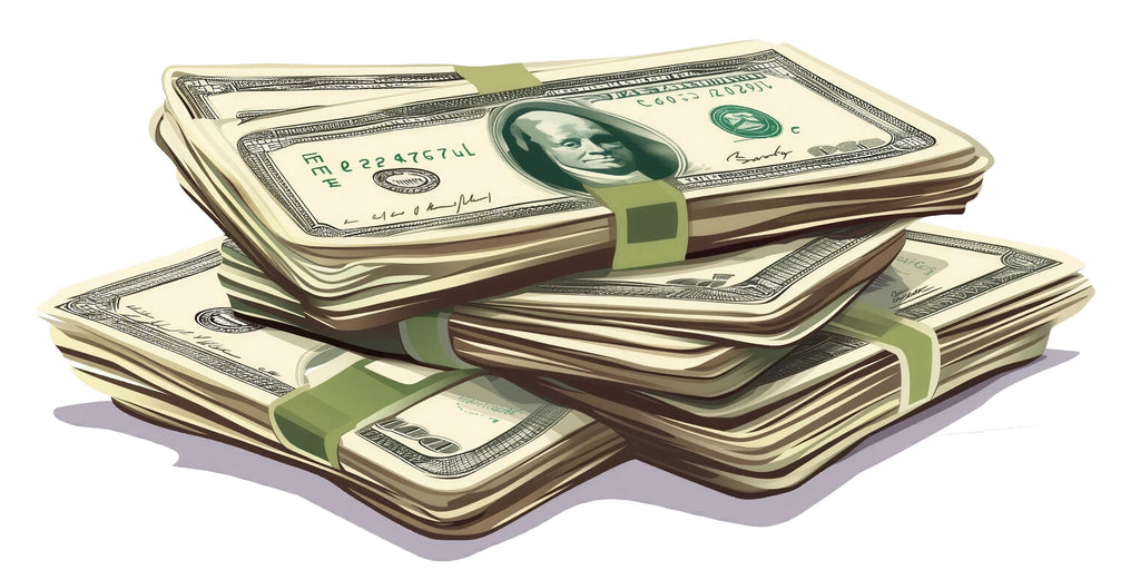 Money Stack Wall Decal, Dollar Bills Wall Sticker, Cash Stack Wall Art, Office Wall Decor, Hustle Motivation Decor, Vinyl Wall Decals, 246gm