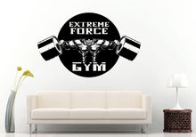 Load image into Gallery viewer, Gym Training Fitness Bodybuilding Wight Lifting Logo Emblem Sign Wall Decal Vinyl Sticker Mural Room Decor L605