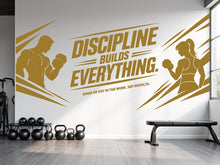 Load image into Gallery viewer, Discipline Builds Everything Gym Wall Decal, Inspirational Words, Couple Gym Decal, Fitness Collage, Gym Wall Art Motivational Art 1100RS