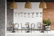 Load image into Gallery viewer, Martini Glass Wallpaper Bar Wall Decal Minimalist Cocktail Line Art Peel And Stick Wallpaper Modern Bar Decor Kitchen Wall Art