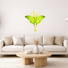 Load image into Gallery viewer, Green Butterfly Wall Sticker, Vinyl Wall Decal, Moon Butterfly Wall Art, Removable Wall Decor, Aesthetic Room Decor All101