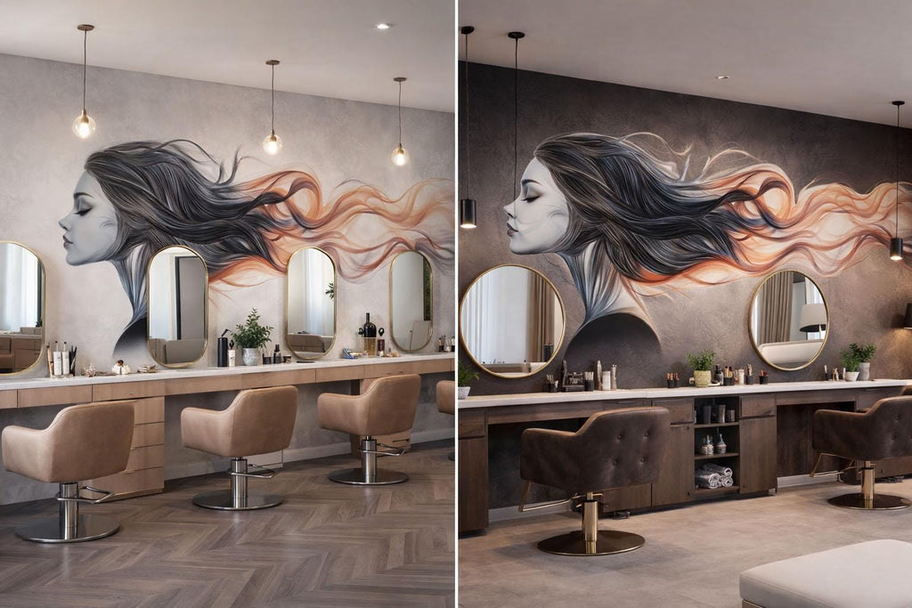 Hair Salon Wallpaper Beauty Wall Decal Woman Hair Wall Art Peel And Stick Wallpaper Salon Decor Lash Studio Spa Wall Mural