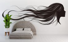 Load image into Gallery viewer, Hair Salon Wall Decal Woman Silhouette Hair Wall Sticker Beauty Wall Art Salon Decor Lash Studio Spa Wall Decor Vinyl Decal