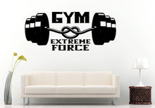 Load image into Gallery viewer, Gym Training Fitness Bodybuilding Wight Lifting Logo Emblem Sign Wall Decal Vinyl Sticker Mural Room Decor L603