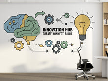 Load image into Gallery viewer, Innovation Hub Decal, Office Wall Decal, Tech Office Decor, Business wall Art 393DE