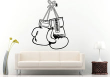 Load image into Gallery viewer, Boxing Sport Gloves Hanging On A Nail Martial Arts Fighting Wall Decal Vinyl Sticker Mural Room Decor L619