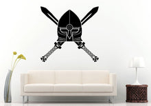 Load image into Gallery viewer, Medieval Knights Helmet And Swords Wall Decal Vinyl Sticker Mural Room Decor L621