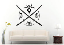 Load image into Gallery viewer, Samurai Ancient History Japanese Warrior Ninja Katana Two Swords Ornament Wall Decal Vinyl Sticker Mural Room Decor L628