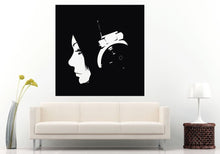Load image into Gallery viewer, Girl Woman With Over Ear Music Headphones Wall Decal Vinyl Sticker Mural Room Decor L630