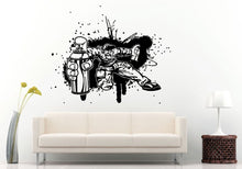 Load image into Gallery viewer, Zombie Kid Spraying Graffiti Everywhere He Possibly Can Wall Decal Vinyl Sticker Mural Room Decor L636