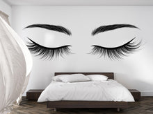 Load image into Gallery viewer, Lash Wall Decal Eyelash Wall Sticker Beauty Salon Decor Lash Studio Wall Art Eyebrow Decal Spa Decor Vinyl Wall Decal