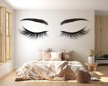 Load image into Gallery viewer, Lash Wall Decal Eyelash Wall Sticker Beauty Salon Decor Lash Studio Wall Art Eyebrow Decal Spa Decor Vinyl Wall Decal