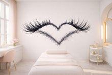 Load image into Gallery viewer, Lash Heart Wall Decal Eyelash Wall Sticker Beauty Salon Decor Lash Studio Wall Art Love Lash Decor Esthetician Vinyl Wall Decal