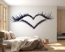 Load image into Gallery viewer, Lash Heart Wall Decal Eyelash Wall Sticker Beauty Salon Decor Lash Studio Wall Art Love Lash Decor Esthetician Vinyl Wall Decal