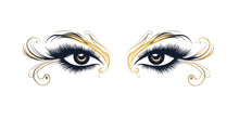Load image into Gallery viewer, Gold Eye Wall Decal Beauty Salon Wall Sticker Lash Studio Decor Luxury Eyes Wall Art Esthetician Decor Makeup Studio Vinyl Wall Decal