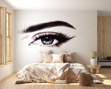 Load image into Gallery viewer, Eyelash Eye Wall Decal Beauty Salon Wall Sticker Lash Studio Decor Eye Wall Art Esthetician Decor Makeup Studio Vinyl Wall Decal