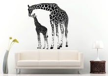 Load image into Gallery viewer, Baby Giraffe With His Mom Giraffe African Tall Beautiful Animal Creature Wall Decal Vinyl Sticker Mural Room Decor L648