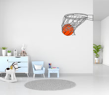 Load image into Gallery viewer, Basketball wall decor, Basketball Wall Decal Sport Vinyl, Basketball stickers, Boys Passion, Basket Wall Art, Wall Stickers, Kids Room 641LU