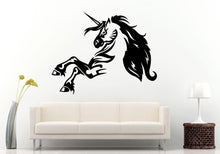 Load image into Gallery viewer, Tribal Unicorn Horse Beautiful Gorgeous Graceful Animal Creature Wall Decal Vinyl Sticker Mural Room Decor L652