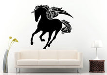 Load image into Gallery viewer, Running Horse With Tribal Hair Beautiful Gorgeous Graceful Animal Creature Wall Decal Vinyl Sticker Mural Room Decor L651