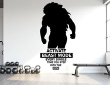 Load image into Gallery viewer, Gym Wall Decal Custom Fitness Decor Workout Art Vinyl Beast Monster Gym Quote Stickers Bedroom Gym Workout Girl Motivation Crossfit 083LU