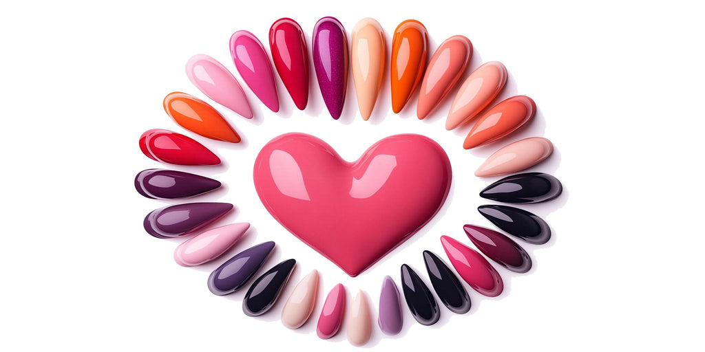 Neon Nails Heart Wall Decal Nail Salon Wall Sticker Pink Glow Beauty Studio Decor Manicure Studio Wall Art Vinyl Wall Decal Modern Decor