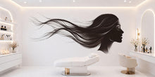 Load image into Gallery viewer, Minimalist Hair Woman Wall Decal Beauty Salon Wall Sticker Hair Studio Decor Modern Beauty Wall Art Vinyl Wall Decal Hairdresser Decor