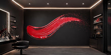 Load image into Gallery viewer, Red Lipstick Swipe Wall Decal Makeup Wall Sticker Beauty Salon Decor Nail Studio Wall Art Modern Glam Wall Decor Vinyl Wall Decal