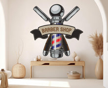 Load image into Gallery viewer, Barber Wall Decal, Barber Wall Decal, Barbershop Wall Decor, Custom Decals Razor Wall Art 1088RS