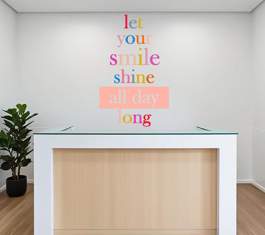 Dental wall decor Smile Dental Stickers Dental Clinic Wall Decal Door Wall Sticker Dental Clinic Wall Décor Tooth wall decal Art 806LU