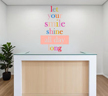 Load image into Gallery viewer, Dental wall decor Smile Dental Stickers Dental Clinic Wall Decal Door Wall Sticker Dental Clinic Wall Décor Tooth wall decal Art 806LU
