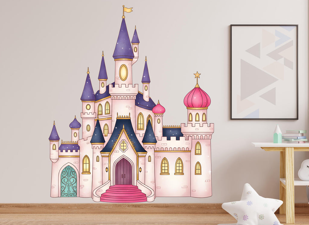 Big Castle Wall Decal Home Headboard, Castle Wall Decal, Bed Headboard Sticker, Headboard Wall Decal, Arch Wall Decal, Nursery 1101RS