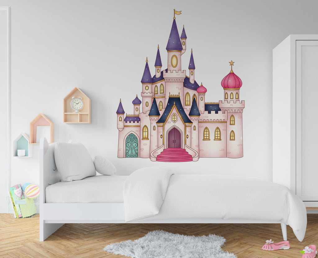 Big Castle Wall Decal Home Headboard, Castle Wall Decal, Bed Headboard Sticker, Headboard Wall Decal, Arch Wall Decal, Nursery 1101RS
