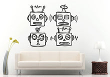 Load image into Gallery viewer, Funny Vintage Robot Heads For Baby Toddler Kids Boys Girls Room Wall Decal Vinyl Sticker Mural Room Decor L657