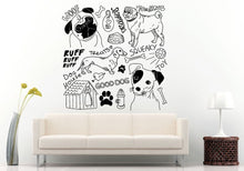 Load image into Gallery viewer, Dogs Love Different Bread Collage Wall Decal Vinyl Sticker Mural Room Decor L665