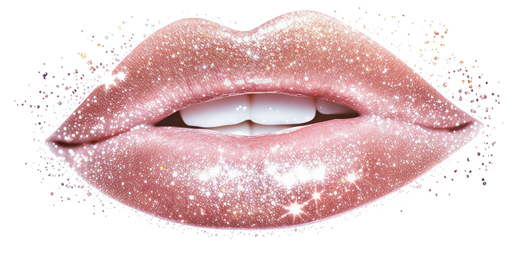 Glitter Lips Wall Decal Makeup Wall Sticker Beauty Salon Decor Nail Studio Wall Art Pink Glam Lips Wall Decor Luxury Vinyl Wall Decal