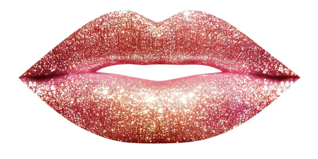 Rose Gold Glitter Lips Wall Decal Makeup Wall Sticker Beauty Salon Decor Nail Studio Wall Art Glam Lips Vinyl Wall Decal Luxury Decor