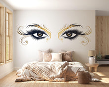 Load image into Gallery viewer, Lash Studio Wall Decal, Beauty Eyes Wall Art, Eyelash Salon Mural, Esthetician Room Decor, 559mv