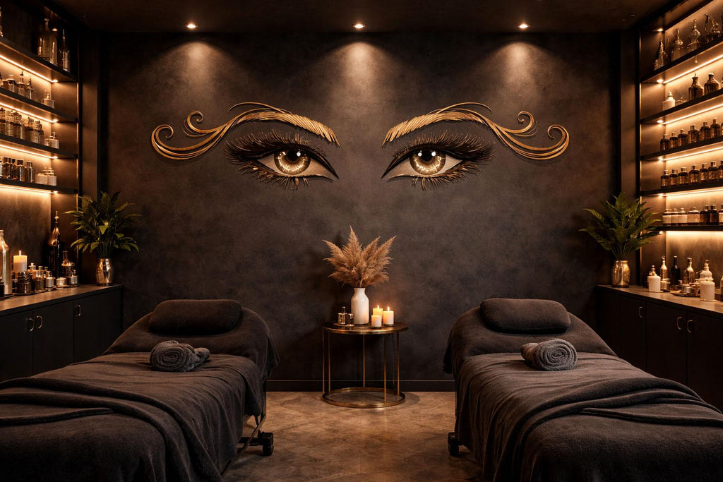 Lash Studio Wall Decal, Beauty Eyes Wall Art, Salon Wall Mural, Esthetician Room Decor, 560mv