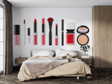Load image into Gallery viewer, Makeup Tools Wall Decal Beauty Studio Wall Sticker Cosmetic Wall Art Makeup Icons Salon Decor Lipstick Brush Wall Decal Beauty Room Decor