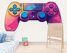 Load image into Gallery viewer, Colorful Game Controller Wall Decal, Gaming Wall Sticker, Gamer Room Wall Art, Kids Bedroom Decor, Playroom Wall Decor, 258gm