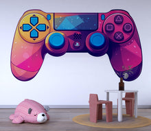 Load image into Gallery viewer, Colorful Game Controller Wall Decal, Gaming Wall Sticker, Gamer Room Wall Art, Kids Bedroom Decor, Playroom Wall Decor, 258gm