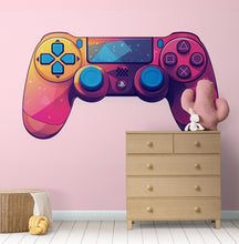 Load image into Gallery viewer, Colorful Game Controller Wall Decal, Gaming Wall Sticker, Gamer Room Wall Art, Kids Bedroom Decor, Playroom Wall Decor, 258gm