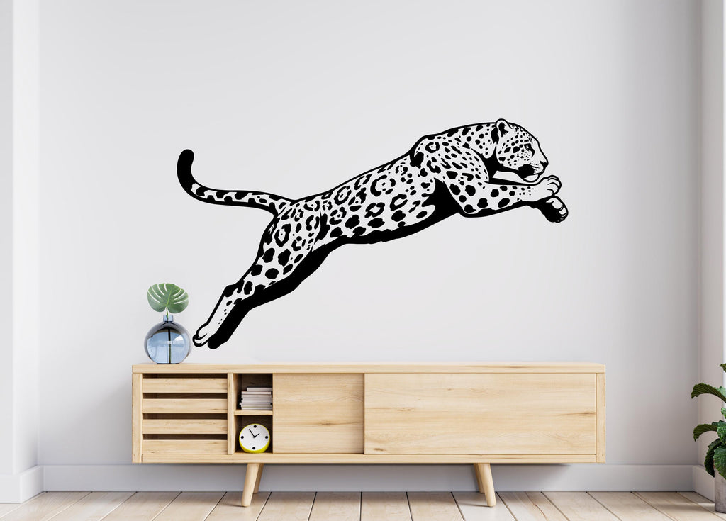 Leopard wall decals, Leopard Wall Sticker, Cheetah wall art, Animals wall vinyl Wild Cat Vinyl Sticker Decor Nursery Wild Pet 1092RS
